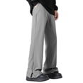 thumbnail image 2 of WPPGONE Athletic Pants for Men with Pockets Elastic Waisted Bootcut Side Zipper Hem Comfy Bottoms Sports Gym Workout Trousers, 2 of 9