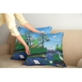 thumbnail image 2 of Ambesonne Animal Throw Pillow Cover 2 Pack, Wild Fauna Around the River, 18", Pale Sky Blue Multicolor, 2 of 5