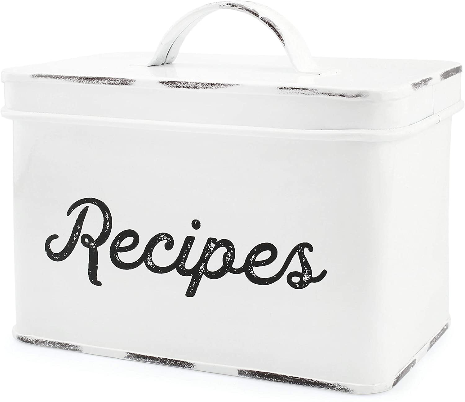 auldhome-rustic-white-recipe-box-enamel-farmhouse-recipe-holder-and