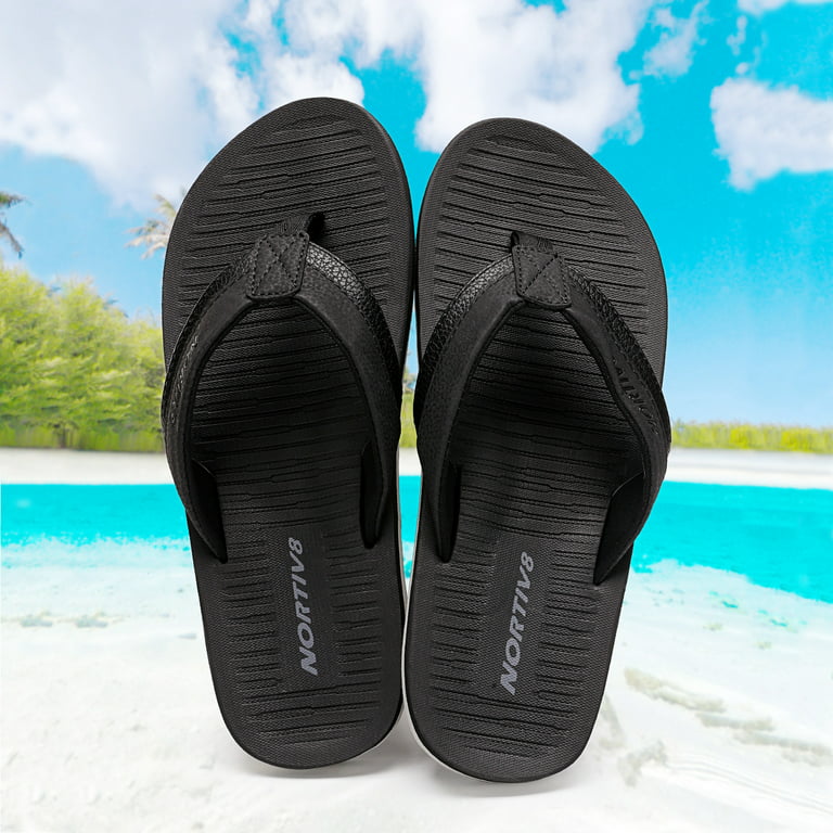 NORTIV 8 Mens Flip Beach Sandals Lightweight EVA Sole Outdoor Comfort Thong Slippers - Walmart.com