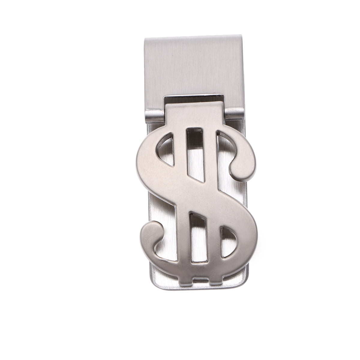 Silver Euro Bill Stainless Steel Hinged Money Clips 