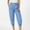 Blue-A, variant on Capris for Women Dressy Casual- Casual Solid with Pockets Cropped Pants Summer Womens Fashion Baggy Wide Leg Capri Pants Pink Size 2XL