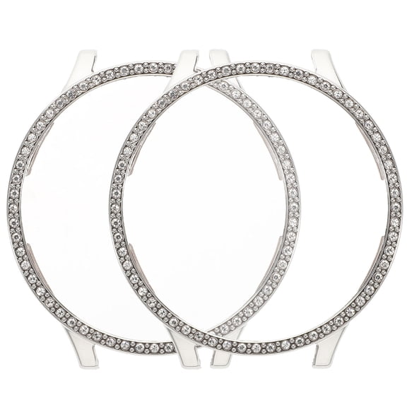 2pcs Shiny Glitter Watch Edges Frame Cover Compatible with Samsung Watch 4 Classic