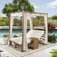 thumbnail image 5 of Better Homes & Gardens Marlow Outdoor Pargola with Retractable Curtains, Creme, 5 of 5