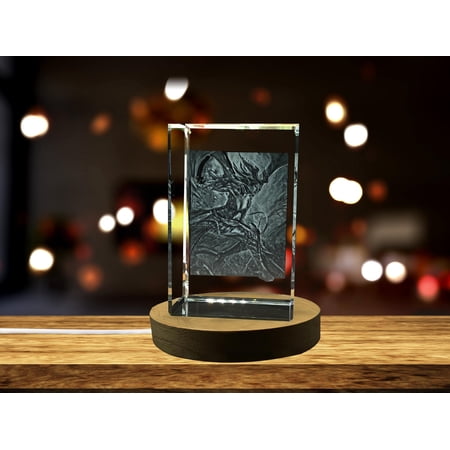 Harpies Art | 3d Engraved Crystal Keepsake | 3d Photo Engraved Crystal | Clear| AB Crystal Collection