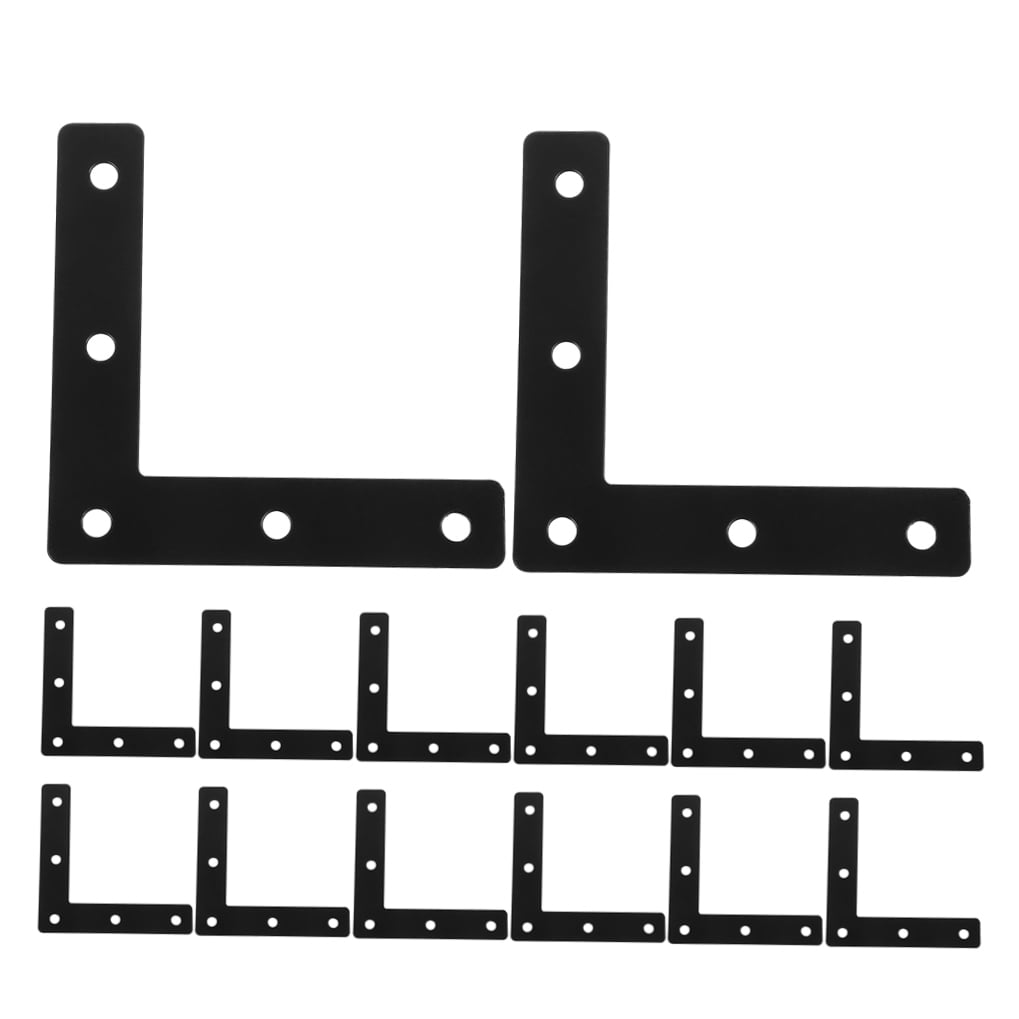 Raindrops 15pcs Heavy Duty L-Shaped Metal Brackets 90 Degree Corner Braces for Wood Furniture, Shelves, Cabinets, Desk, Table, Chair Connectors