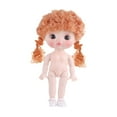 thumbnail image 2 of Muñeca BJD de 21 cm con maquillaje, juego de simulación, cabello liso interactivo 3D Estilo B, 2 of 9