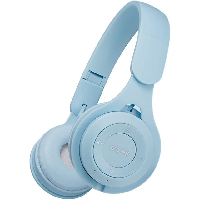Auriculares M6 con cancelación activa de ruido, Bluetooth, micrófono, graves profundos, inalámbricos, para casa y oficina (azul)