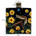 thumbnail image 2 of Crocodile Canvas Outdoor Picnic Blanket Waterproof and Portable - Large Foldable Mat for Beach Camping Hiking - Durable, Lightweight, and Easy to Clean - 200x150 cm Size, 2 of 6