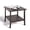 Brown, variant on 19" Square Metal Outdoor Side Table, 2-Tier All-Weather Patio End Table Shower Chair for Inside Shower Stool with Storage Shelf & Adjustable Feet