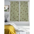 thumbnail image 3 of Sage Green Floral Sheer Curtains 72 Inch Length 2 Panels Set Window Treatments, Vintage Spring Botanical Flowers Rod Pocket Semi Curtains for Living Room/Bedroom/Kitchen Décor, 104"W x 72"L, 3 of 7