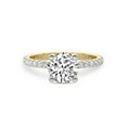 thumbnail image 4 of 1 Carat IGI Certified Round Shape Lab Grown Diamond Engagement Ring | 14K Yellow Gold | Emily Eternity Lab Diamond Ring | FG-VS1-VS2 Quality Friendly Diamonds, 4 of 7