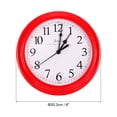 thumbnail image 2 of Uxcell 8 Inch Wall Clock, Quartz Battery Operated Silent Non-Ticking Round Wall Clocks, Red, 2 of 6