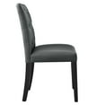 thumbnail image 4 of Side Dining Chair, Grey Gray, Vegan Leather, Kitchen Cafe Bistro Hospitality Restaurant, Modern Contemporary HB32925, 4 of 8