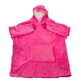thumbnail image 2 of Oversized Sherpa Hoodie Sweatshirt - Warm Luxurious Fleece Microfiber Hoodie Blanket - Cozy, Reversible, Hooded, w/ Comfortable Large Pockets - Large Unisex Pink, 2 of 6