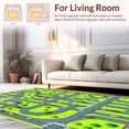 thumbnail image 2 of ODIKA 3'x5' Machine Washable Non-Slip Area Rug, Fun filled Pedestrian Path Design High Traffic Rug, Green, 12817, 2 of 7