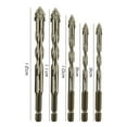 thumbnail image 6 of Grofry 5 Pcs Four-Edged Serrated Eccentric Drill Bits High Hardness Rustproof Corrosion Resistant Multifunction Drill Bit Set, 6 of 8
