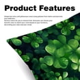 thumbnail image 2 of Saint Patrick's Day Velvet Throw Covers Pillow Inserts - Set of 2 Decorative Pillows with Unique Patterns for Home Decor, Couch, Bed - 16x16, 18x18, 20x20 Inches, 2 of 6