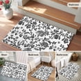 thumbnail image 6 of 2x3 Door Mat Rug, Black Flower Non-Skid Rubber Backing Large Rectangle Rugs - Living Room Bedroom Home Office, Vintage Farmhouse Boho Leaf Spring Plant Indoor Floor Mat Carpets Washable Rug, 6 of 9