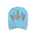 thumbnail image 3 of Visland Womens Sun Hat Chic Shiny Rhinestone Crown Baseball Cap with Adjustable Buckle, 3 of 3