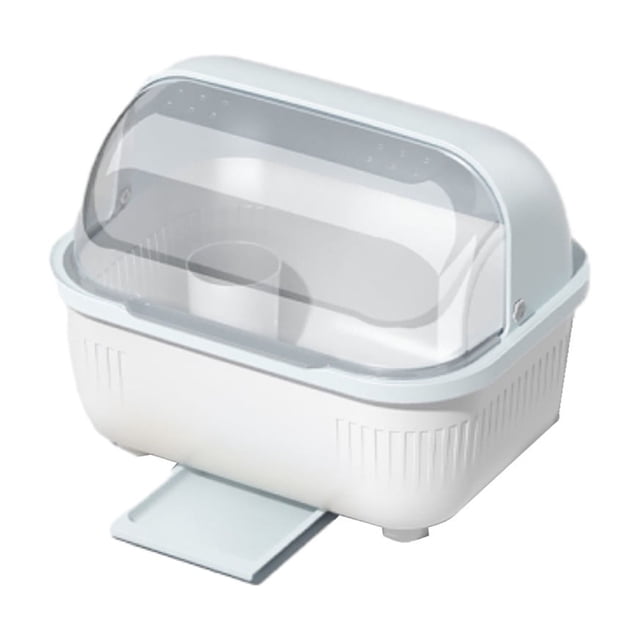 Stackable Dishware Storage Box with Dividers, Cutlery Organizer Container for Picnic/Kitchen, Large Capacity Cabinet Organizer System