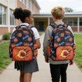 thumbnail image 2 of Pzuqiu Fire Basketball Kids Backpack for School Boys 8-12 School Backpacks Sets with Lunch Bag Pencil Case Water Bottle Holder 4 pcs Travel Bookpack with Shoulder Strap for Kids 8-12, 2 of 7