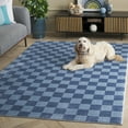 thumbnail image 3 of Safavieh Groove Ernesto Checkered Area Rug, Blue/Light Blue, 6'7" x 6'7" Square, 3 of 11