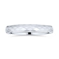 thumbnail image 2 of Couples Multi Faceted Prism Cut Titanium Wedding Band Rings for Men for Women Silver Tone Comfort Fit 3MM, 2 of 4