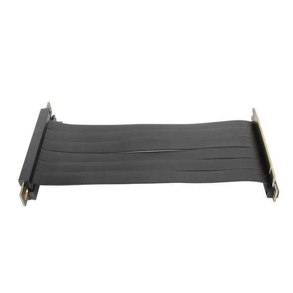 Cable elevador PCIE 3.0 X16 de 180 grados, flexible, de alta velocidad, con conector dual inverso, para tarjeta gráfica GPU, color negro, 40 cm/15,7 pulgadas