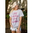 thumbnail image 4 of Live Laugh Love Llama Alpaca Humor Women's Plus Size Graphic Tee Brisco Brands 4X, 4 of 5