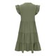 thumbnail image 4 of Vestido de Verano de Manga Corta para las Mujeres Moda Casual Cuello en V Vestido con Ruffles, Poliéster Ligero de Color Sólido para Fiestas, Bodas Y Diario, 4 of 6