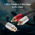 thumbnail image 3 of Cable divisor de audio portátil, sonido claro, señal estable, 28 cm, 1 RCA hembra a 2 machos, cable de audio auxiliar para computadora, 3 of 5