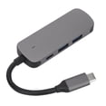 thumbnail image 2 of USB C Hub 4 en 1 Carcasa de metal gris 4K HD PD Carga rápida Divisor USB C ampliamente compatible para computadora portátil Teléfono de escritorio Gris, 2 of 10