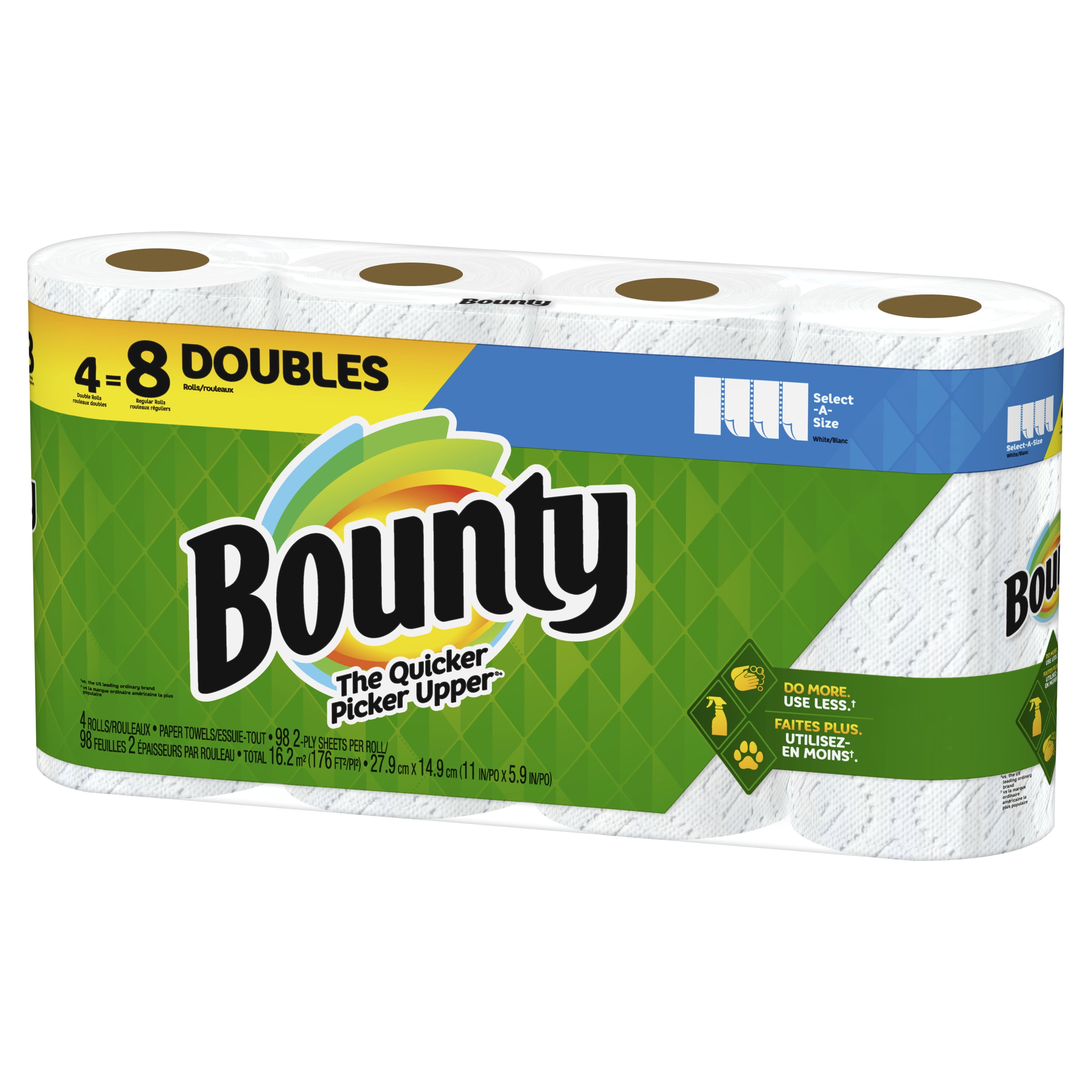 Bounty® Kitchen Roll Paper Towels, 2-Ply, White, 45 Sheets/Roll