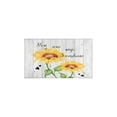 thumbnail image 2 of Kitchen Rugs and Mats Non Skid Washable White Wood Text Sunflower Flowers Kitchen Mat and Rug Set,Floor Cushion Waterproof Rug,Rubber Backed Area Rugs for Kitchen Laundry, 2 of 7
