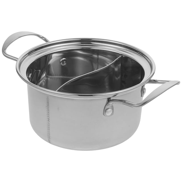 HEANUJJ Olla Para Hotpot De Acero Inoxidable Color Plata Resistente Y Fácil De Limpiar