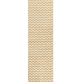 thumbnail image 2 of Well Woven Sydney Eli Chevron Gold Modern Geometric Lines Zig Zag 2'3" x 7'3" Runner Rug, 2 of 4
