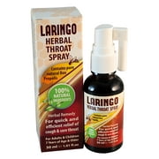 LARINGO Herbal Throat Spray Contains Pure Natural Bee Propolis. 100% Natural Herbal Remedy. Natural Sore Throat Remedy for Adults and Children - Gluten Free, Quick Relief for Sore Throat and Cough.