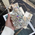 thumbnail image 4 of Compatible with Galaxy S24 Ultra Case Cute Bling Glitter 3D Rhinestone Dimaond for Women Girls Crystal Girly Handmade Flower Gem Fashion Luxury Shiny Sparkle Phone Case for Galaxy S24 Ultra, 4 of 7