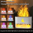 thumbnail image 4 of YOPTOP Essential Oil Diffuser 250mL,Flame Aroma Diffuser, Silent Aroma Diffuser Humidifier, Salt Stone Lamp, Light Gradient, Essential Oil Diffuser with Automatic Safety Switch,White, 4 of 5