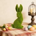 thumbnail image 5 of Yhmxh Easter Bunny Decorations, Resin Moss Bunny Figurines Green Faux Flocked Rabbit for Easter Decor Small Decorative Rabbit Statues for Easter Party Favors Gifts, Spring Tabletop Centerpiece, 5 of 7