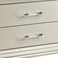 thumbnail image 3 of 2 Drawer Nightstand with Acrylic Feet and Crystal Accents, Silver - Saltoro Sherpi, 3 of 5