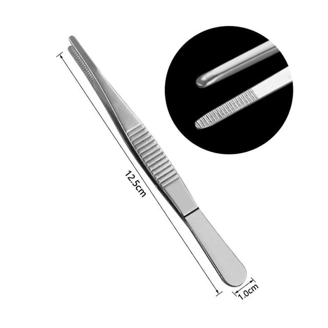 12,5/14/16/18 cm rostfria pincetter trädgårdsredskap kök böjda pin