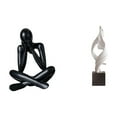 thumbnail image 1 of Escultura de figura abstracta, figura decorativa, adorno coleccionable de escritorio, estatua moderna, arte de recuerdo de resina para sala de estar,, 1 of 8