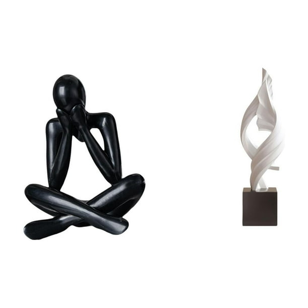 Escultura de figura abstracta, figura decorativa, adorno coleccionable de escritorio, estatua moderna, arte de recuerdo de resina para sala de estar,