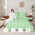 thumbnail image 3 of Manfei Classic Plaid King Size Comforter Sets,Vintage Check Comforters King Size,Dark Green,Reversible,3 Pieces,1 Comforter and 2 Pillowcases,3 Pieces,1 Comforter and 2 Pillowcases, 3 of 7
