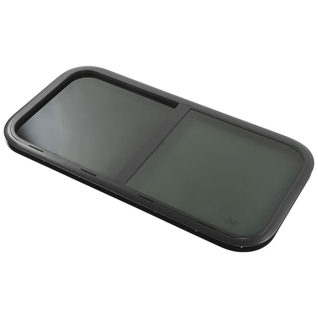 Rounded SlidingBlack Aluminum Alloy Frame with Screen for RV