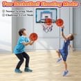thumbnail image 2 of iTOYiFUN Indoor Basketball Hoop for Kids, Over The Door Basketball Hoops, LED Light Mini Basketball Goals with 3 Balls & Electronic Scoreboard, Christmas Toys Gifts for Boys Blue, 2 of 6