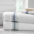 thumbnail image 3 of Aston & Arden Turkish Cotton Bath Towel Set (6-Piece), White with Blue Ombre Stripe, 3 of 6