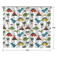 thumbnail image 5 of Dinosaurs Volcano Palm White Pattern Shower Curtain 84"x72" ,Bathroom Decorative Shower Curtains Set with 12 Hooks,Modern Waterproof Washable Shower Curtain, 5 of 6